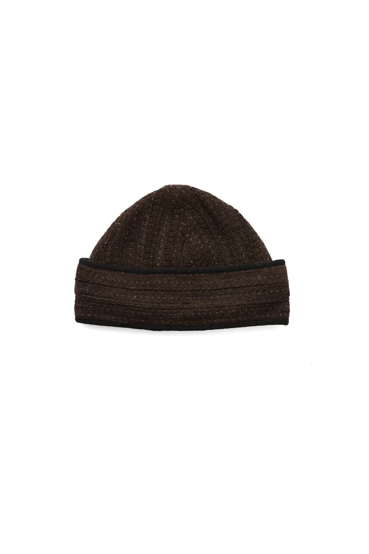 OLD JOE - JACQUARD HERRINGBONE BLIZZARD CAP - COGNAC