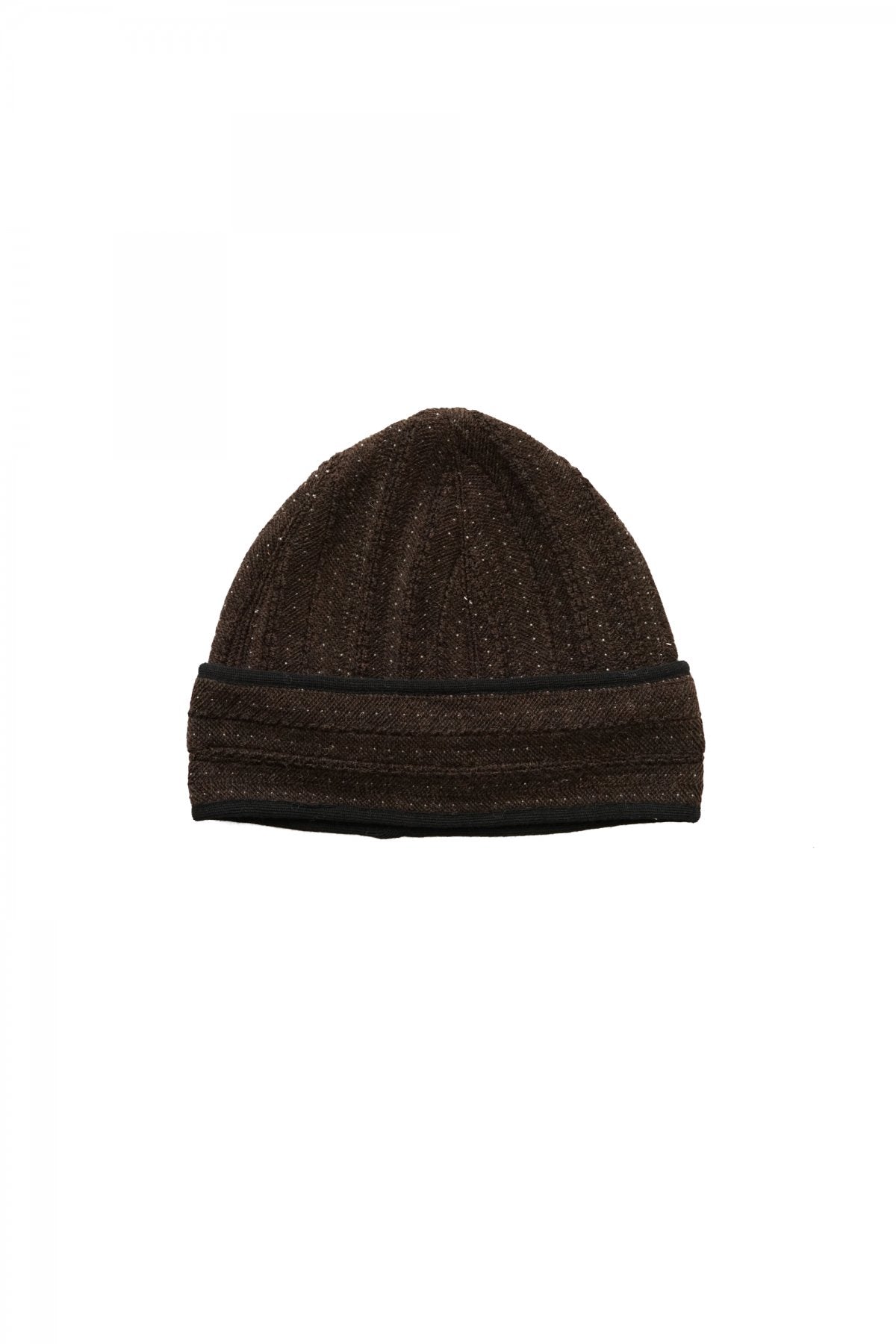 OLD JOE - JACQUARD HERRINGBONE BLIZZARD CAP - COGNAC