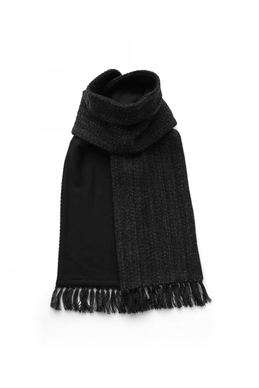 OLD JOE - JACQUARD HERRINGBONE SCARF - GRAPHITE