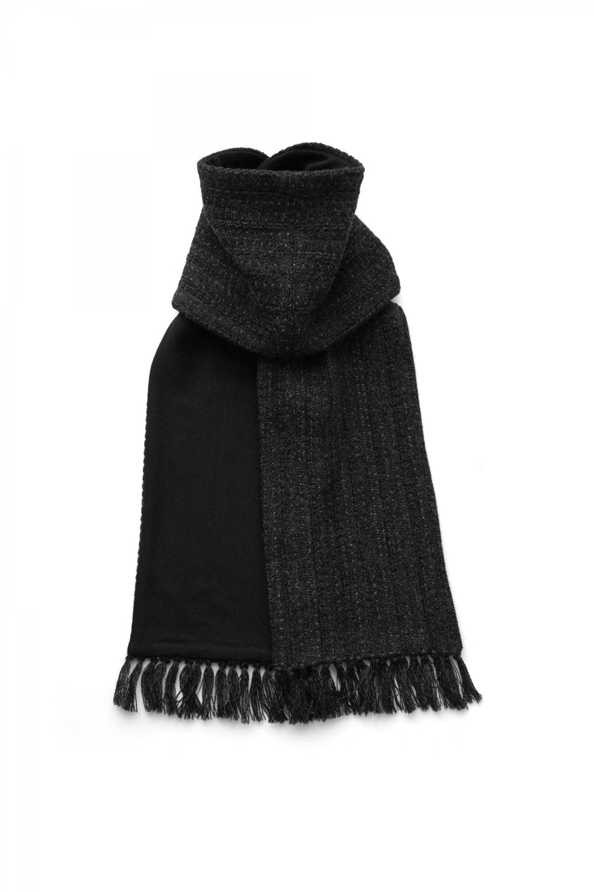 OLD JOE - JACQUARD HERRINGBONE SCARF - GRAPHITE