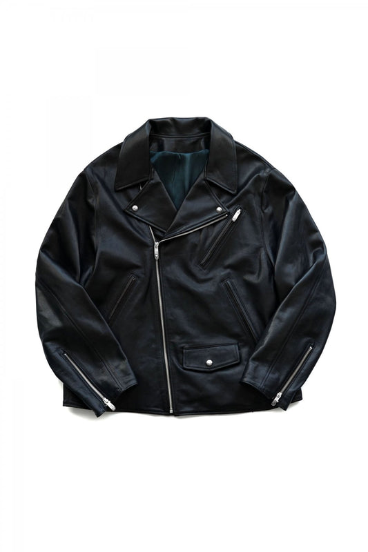 Porter Classic - PC RIDERS JACKET W/LOVE&PEACE SILVER - BLACK