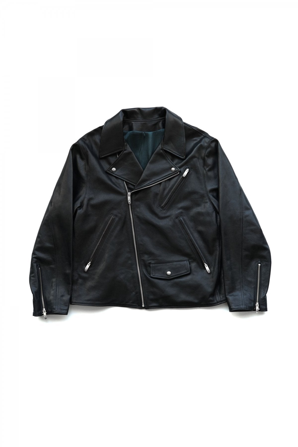 Porter Classic - PC RIDERS JACKET W/LOVE&PEACE SILVER - BLACK