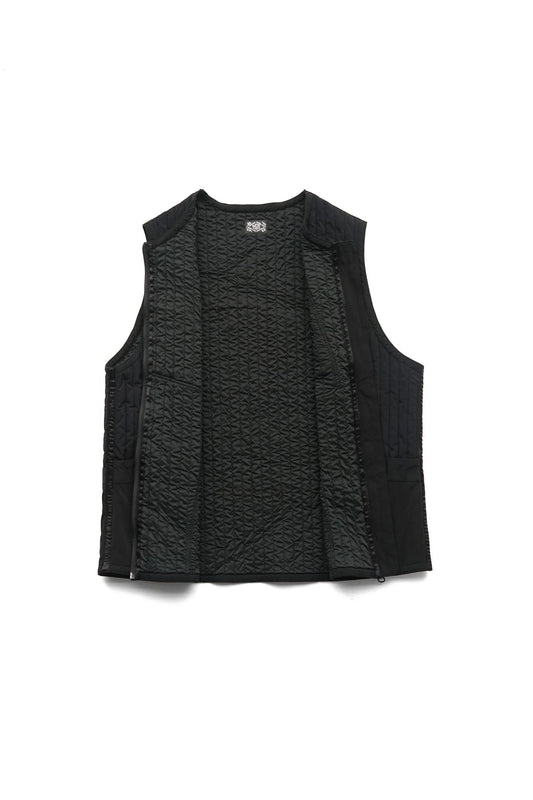 Porter Classic - SUPER NYLON STRETCH ZIP UP VEST - BLACK