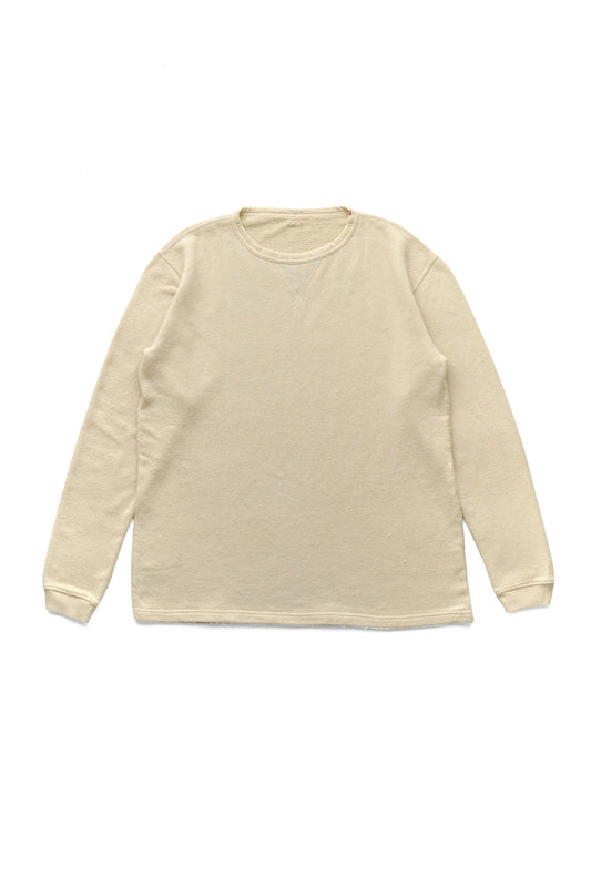 Porter Classic - FRENCH THERMAL CREWNECK - OFF WHITE