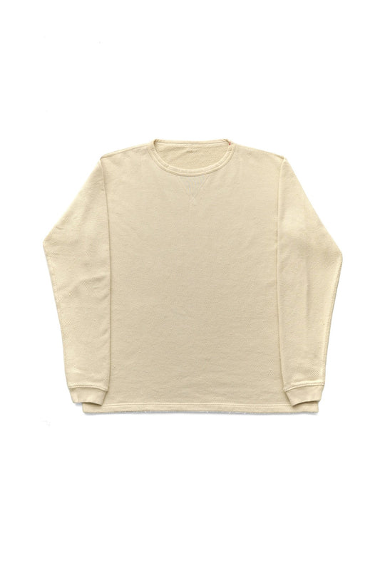 Porter Classic - FRENCH THERMAL CREWNECK - OFF WHITE