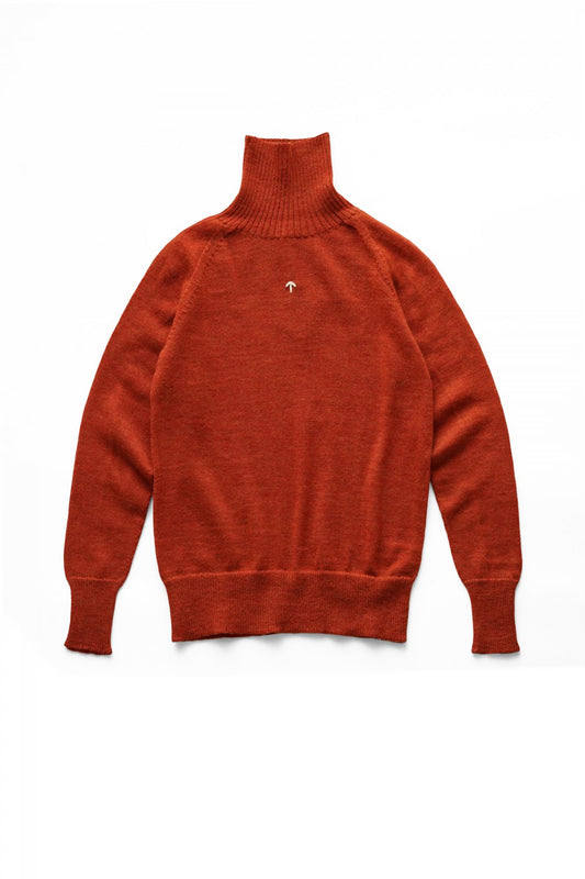 Nigel Cabourn - SEAMLESS ROLL NECK - ORANGE