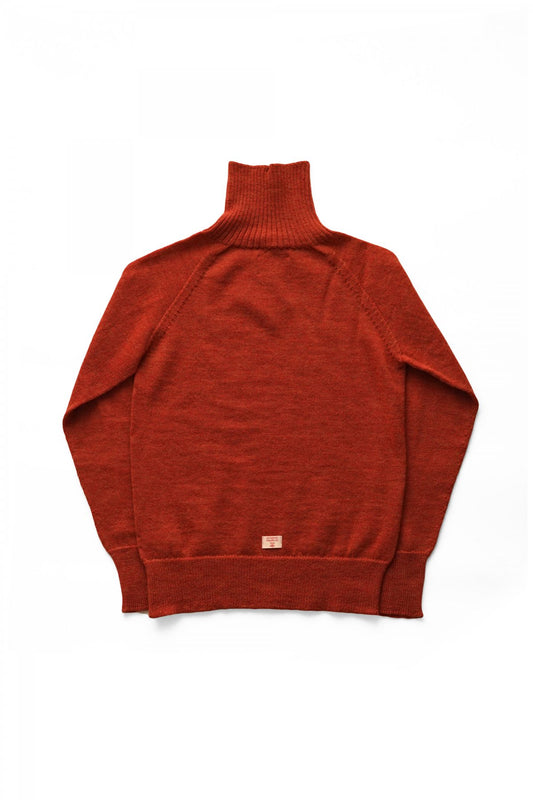 Nigel Cabourn - SEAMLESS ROLL NECK - ORANGE