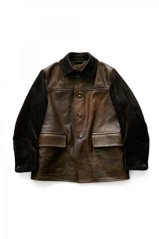 Nigel Cabourn - CANADIAN WORK LEATHER JACKET - BROWN