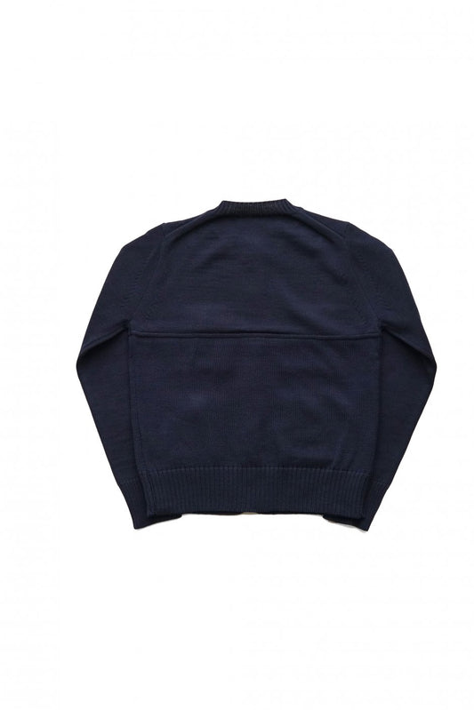 Nigel Cabourn woman - GAUGE MIX CARDIGAN - NAVY