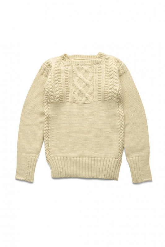 Nigel Cabourn woman - CABLE KNIT - IVORY