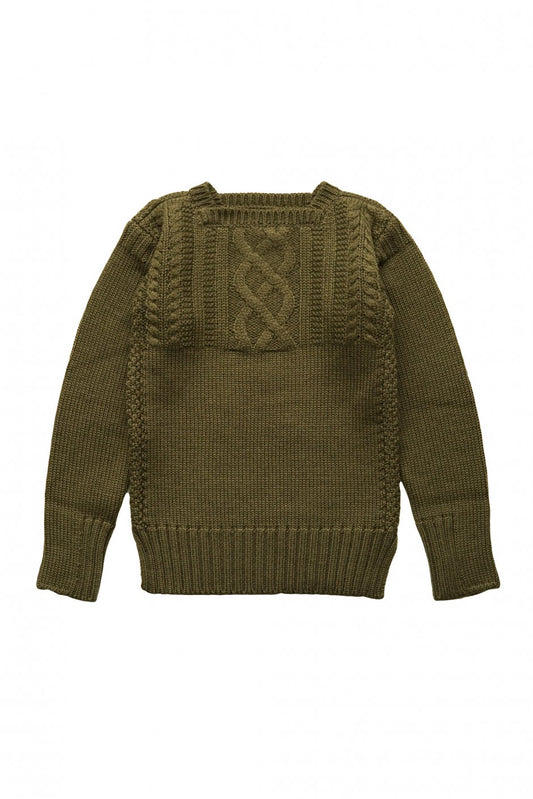 Nigel Cabourn woman - CABLE KNIT - GREEN