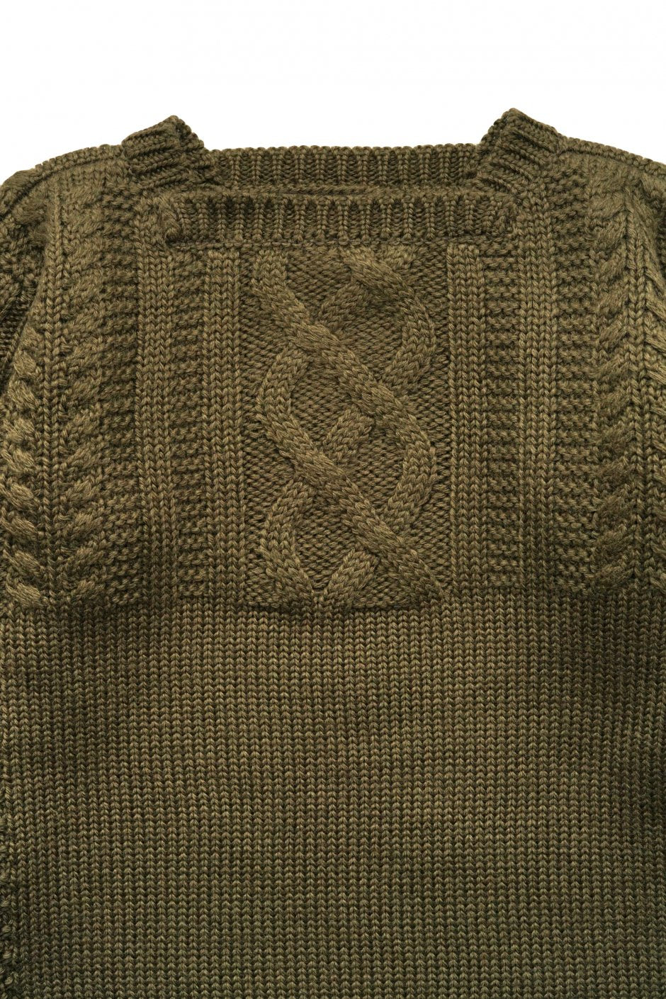 Nigel Cabourn woman - CABLE KNIT - GREEN