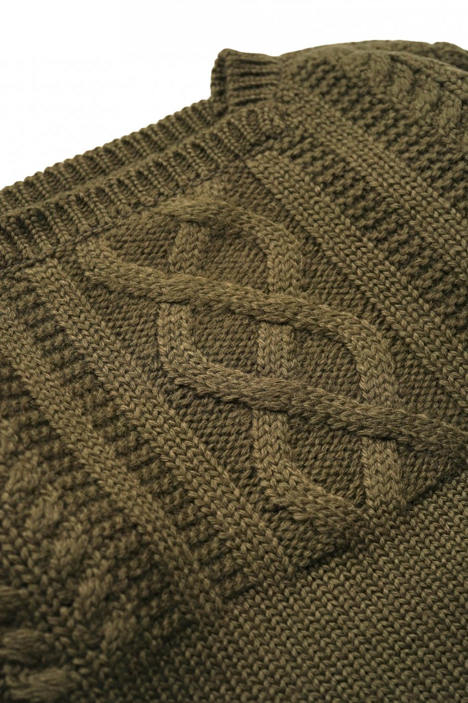 Nigel Cabourn woman - CABLE KNIT - GREEN