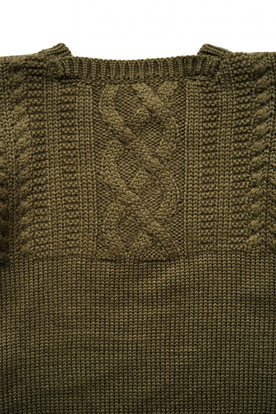 Nigel Cabourn woman - CABLE KNIT - GREEN