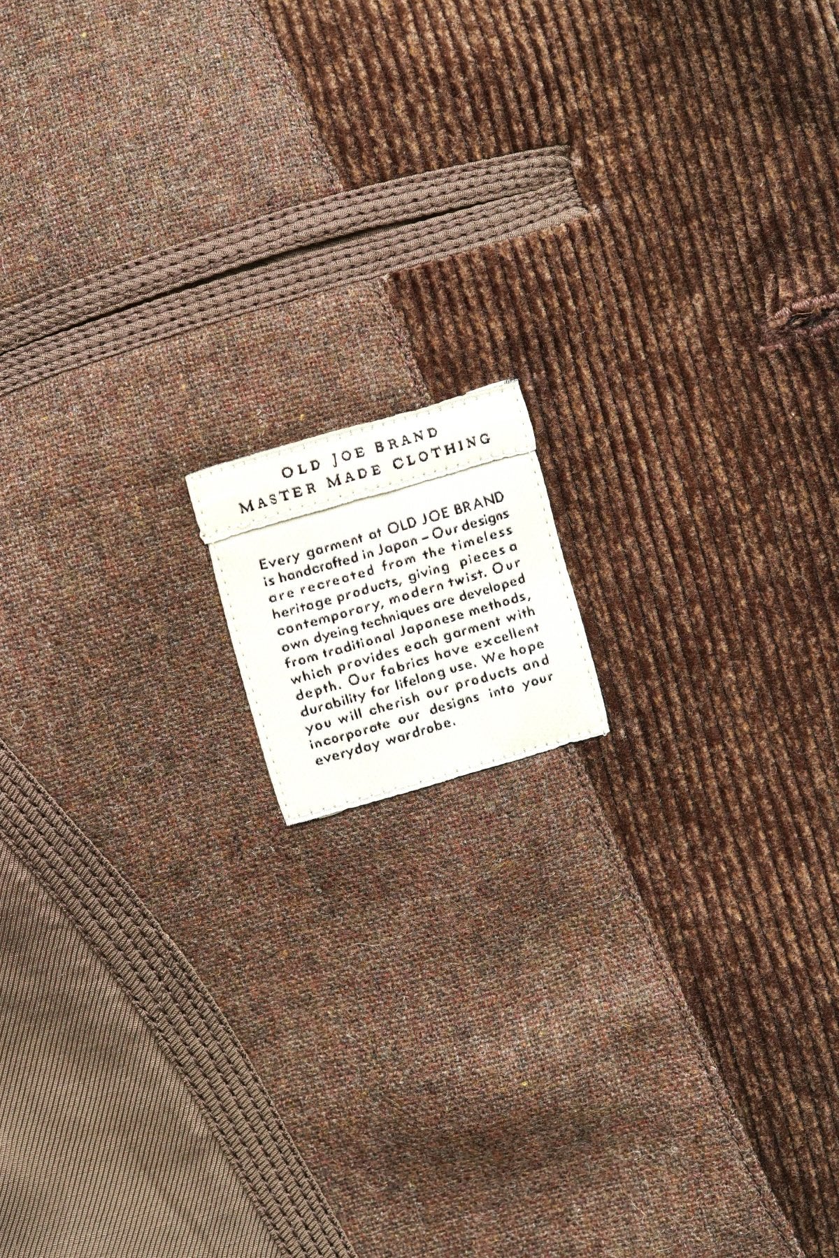 OLD JOE - SINGLE-BREASTED GENTS JACKET - BARK