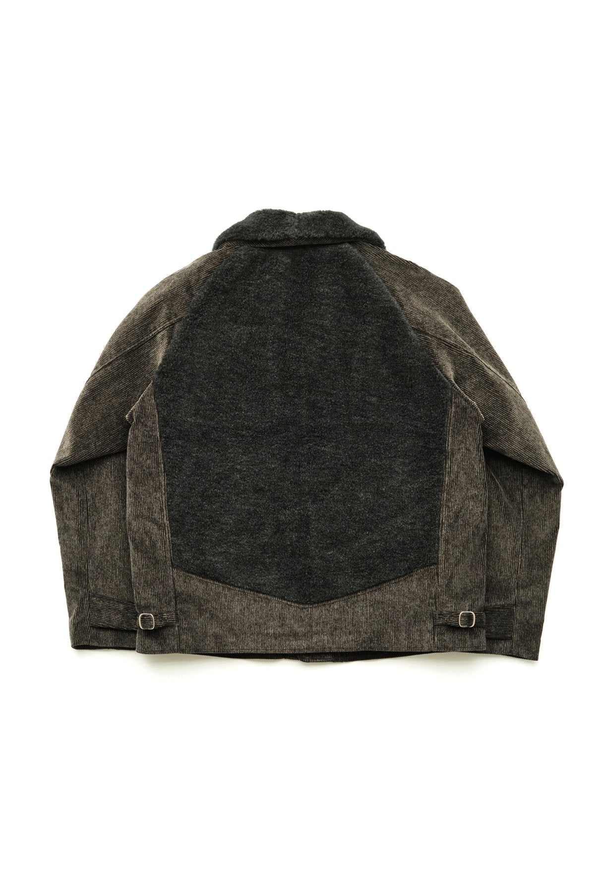 OLD JOE - BUTTONED FRONT GRIZZLY JACKET - SLATE