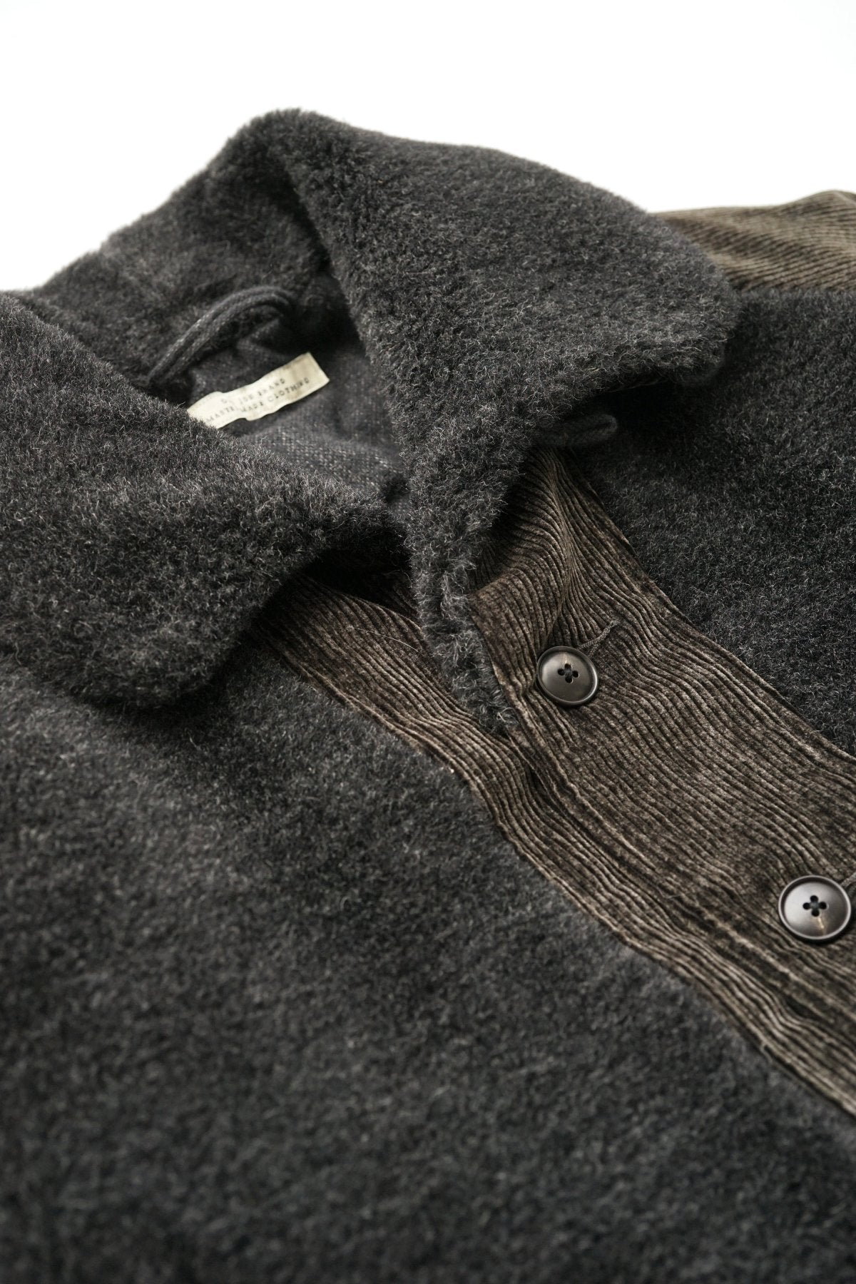 OLD JOE - BUTTONED FRONT GRIZZLY JACKET - SLATE