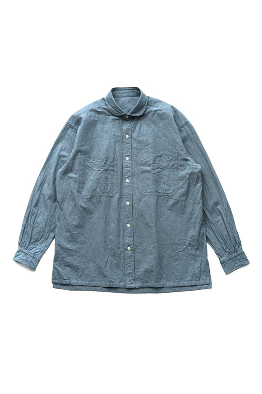 Porter Classic - WIDE POCKET SHIRT - BLUE