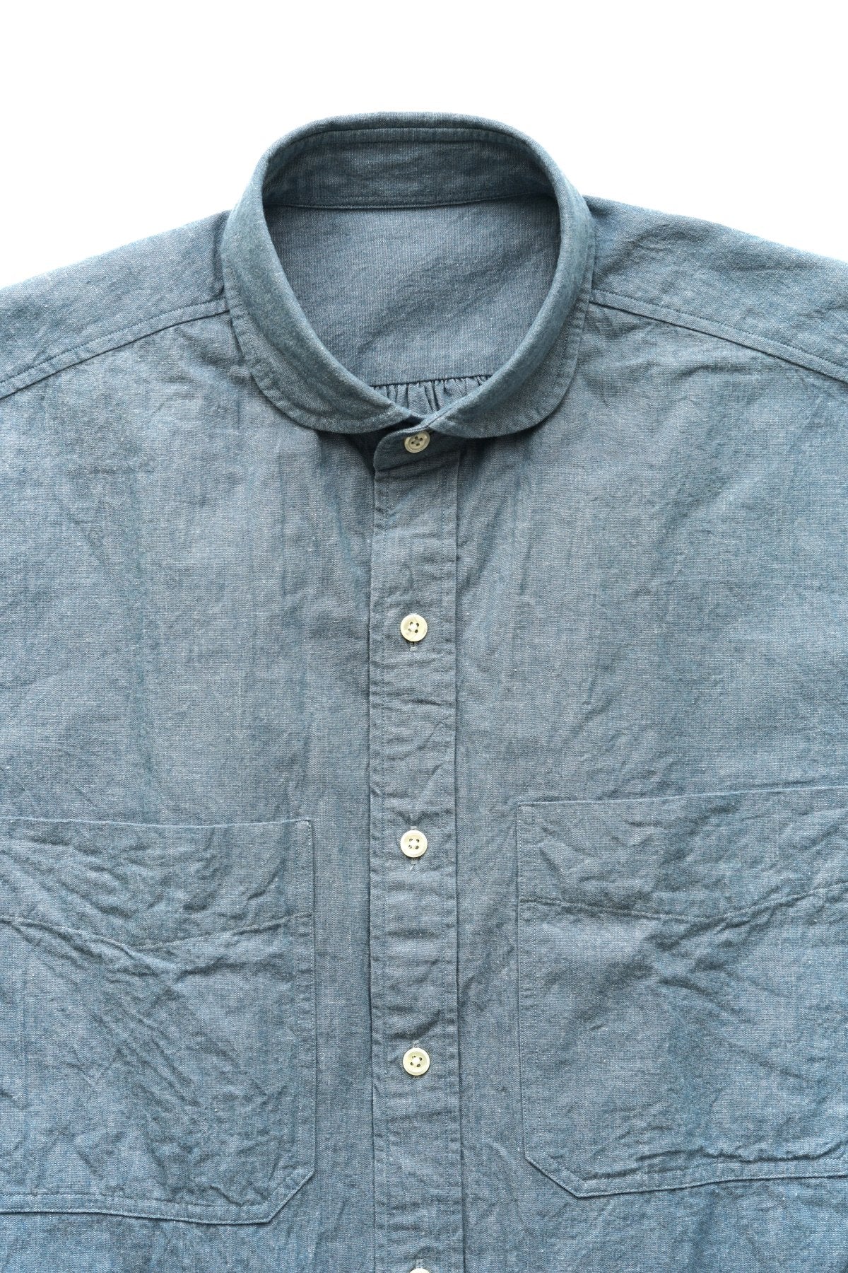 Porter Classic - WIDE POCKET SHIRT - BLUE