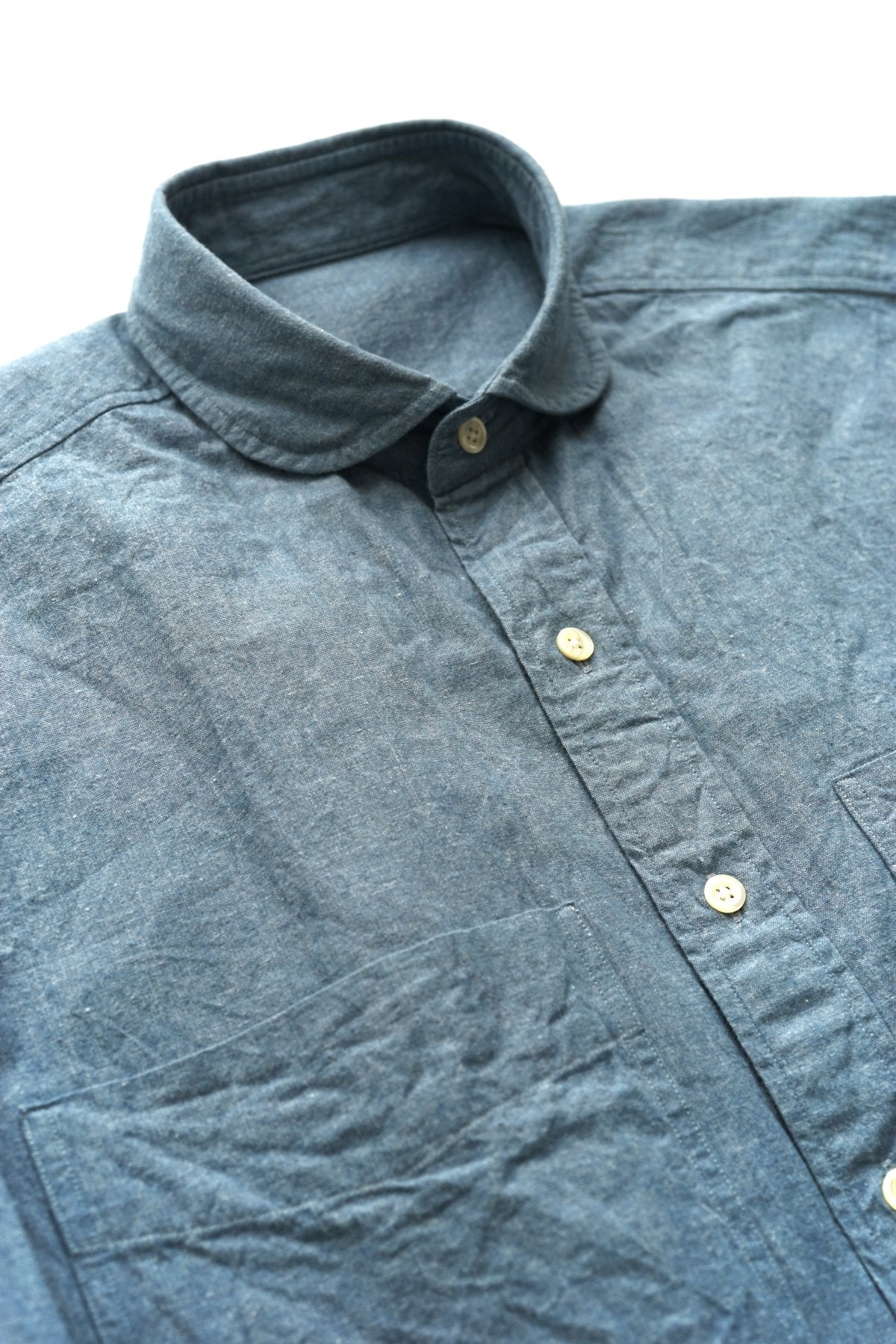 Porter Classic - WIDE POCKET SHIRT - BLUE