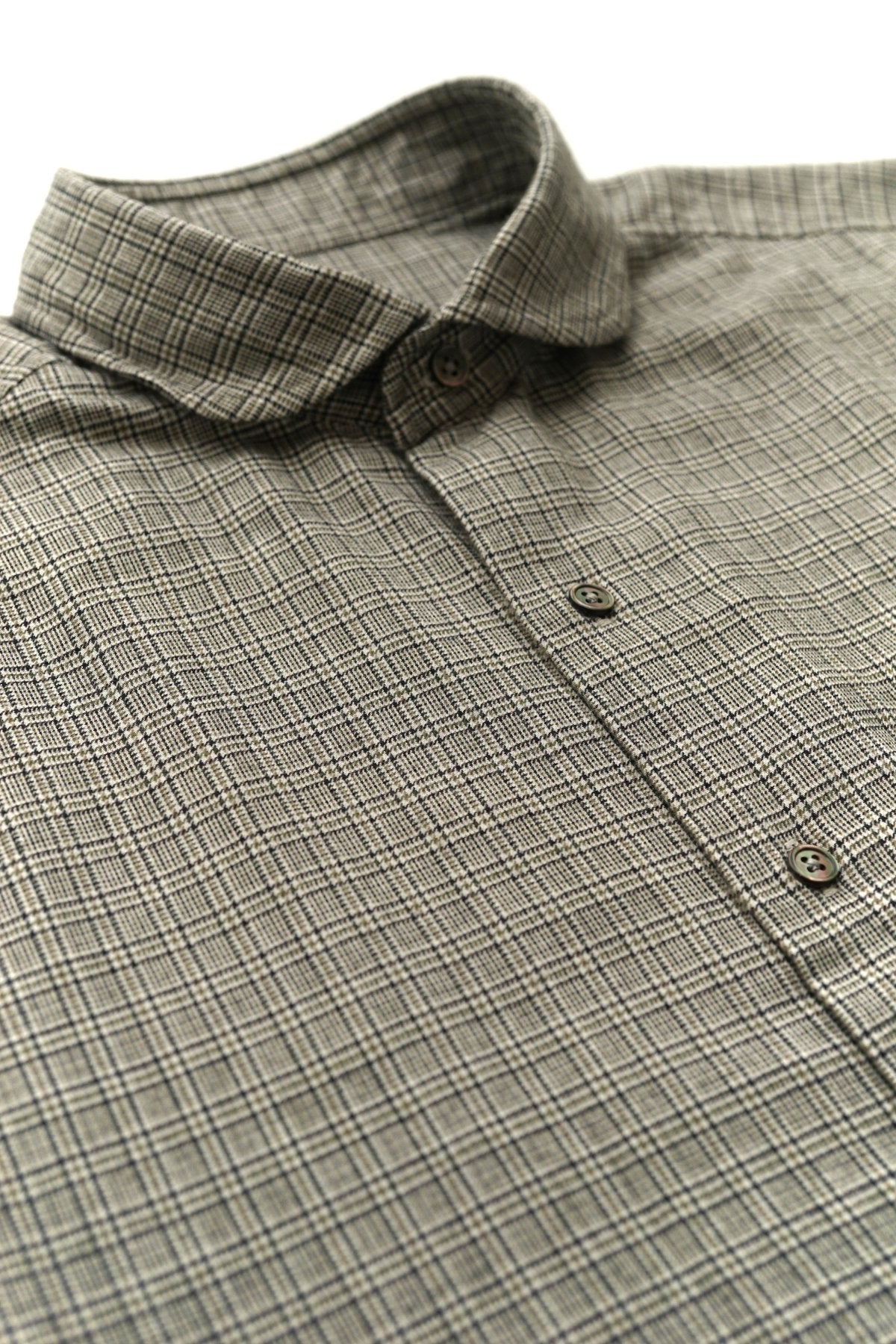 Porter Classic - CASHMERE COTTON GOLD CHECK SHIRT - GOLD