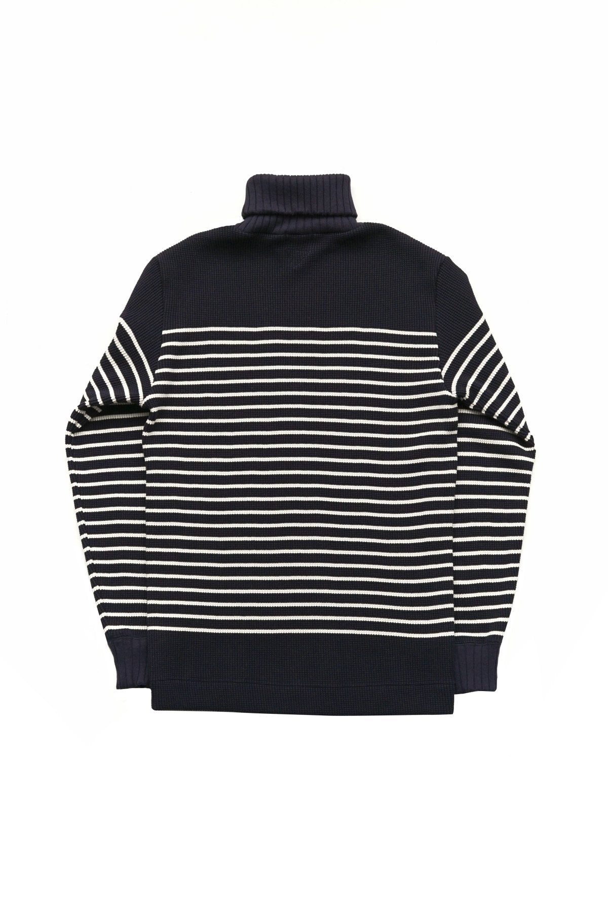 Nigel Cabourn - TURTLE NECK PANEL BORDER - NAVY