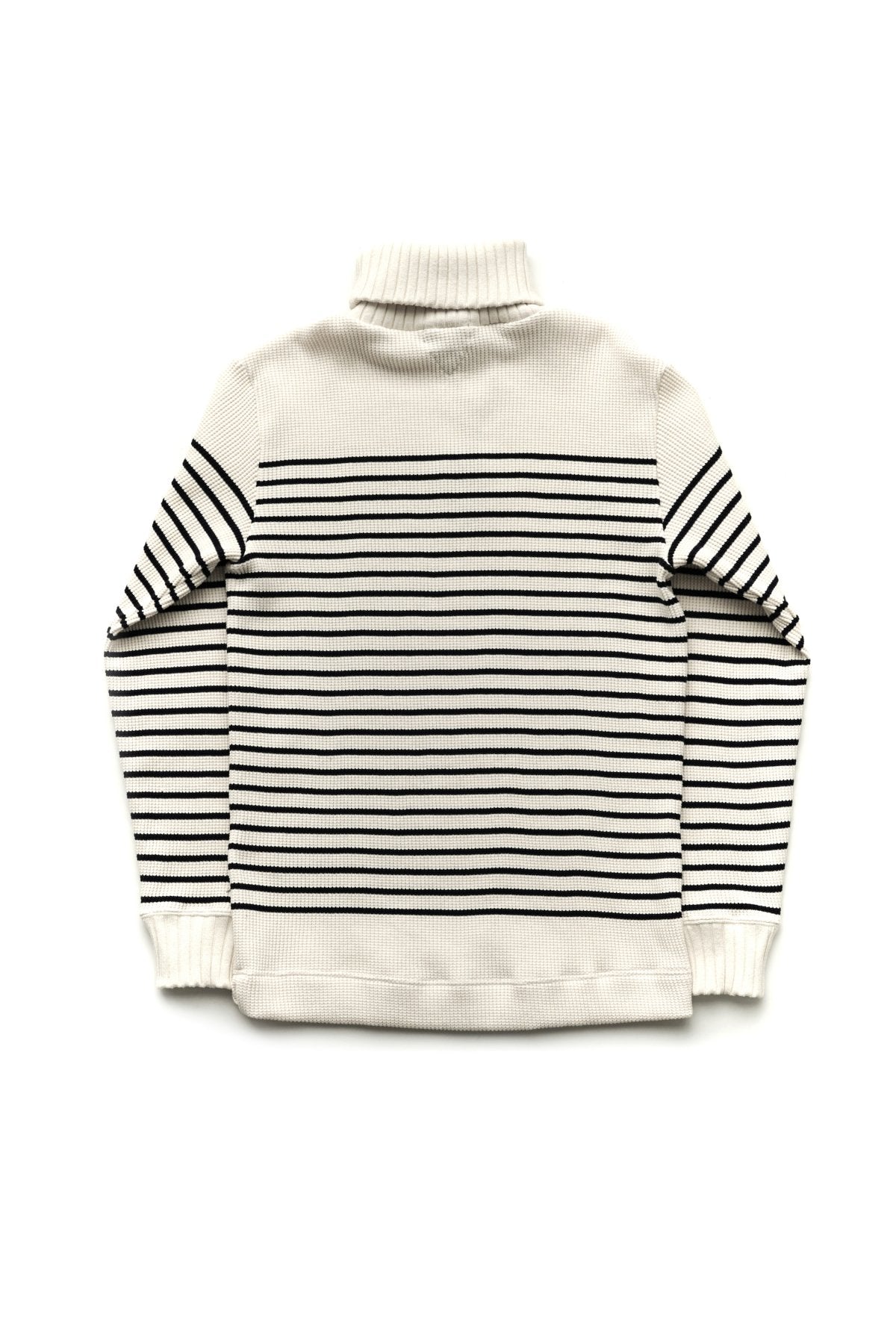 Nigel Cabourn - TURTLE NECK PANEL BORDER - WHITE