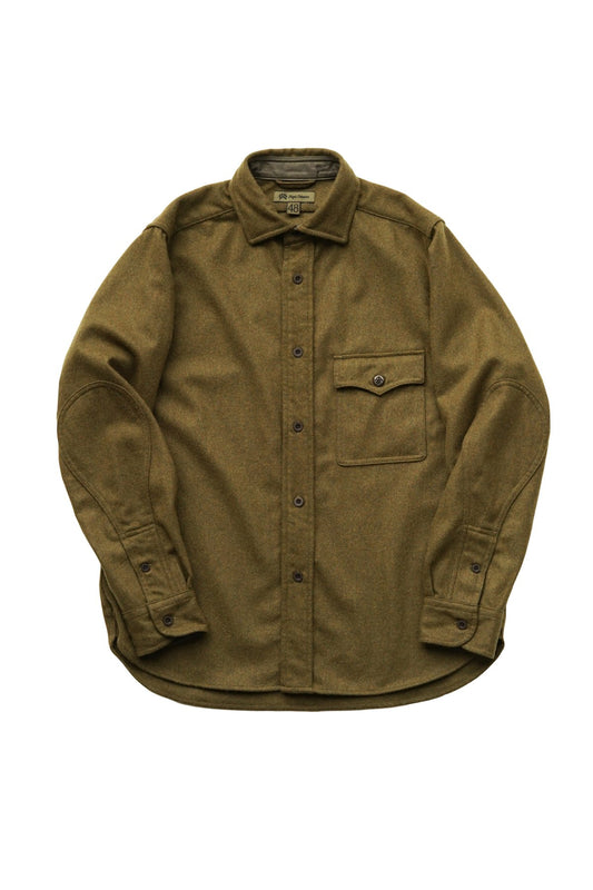 Nigel Cabourn - MODIFIED CPO SH - WASHABLE WOOL - GREEN