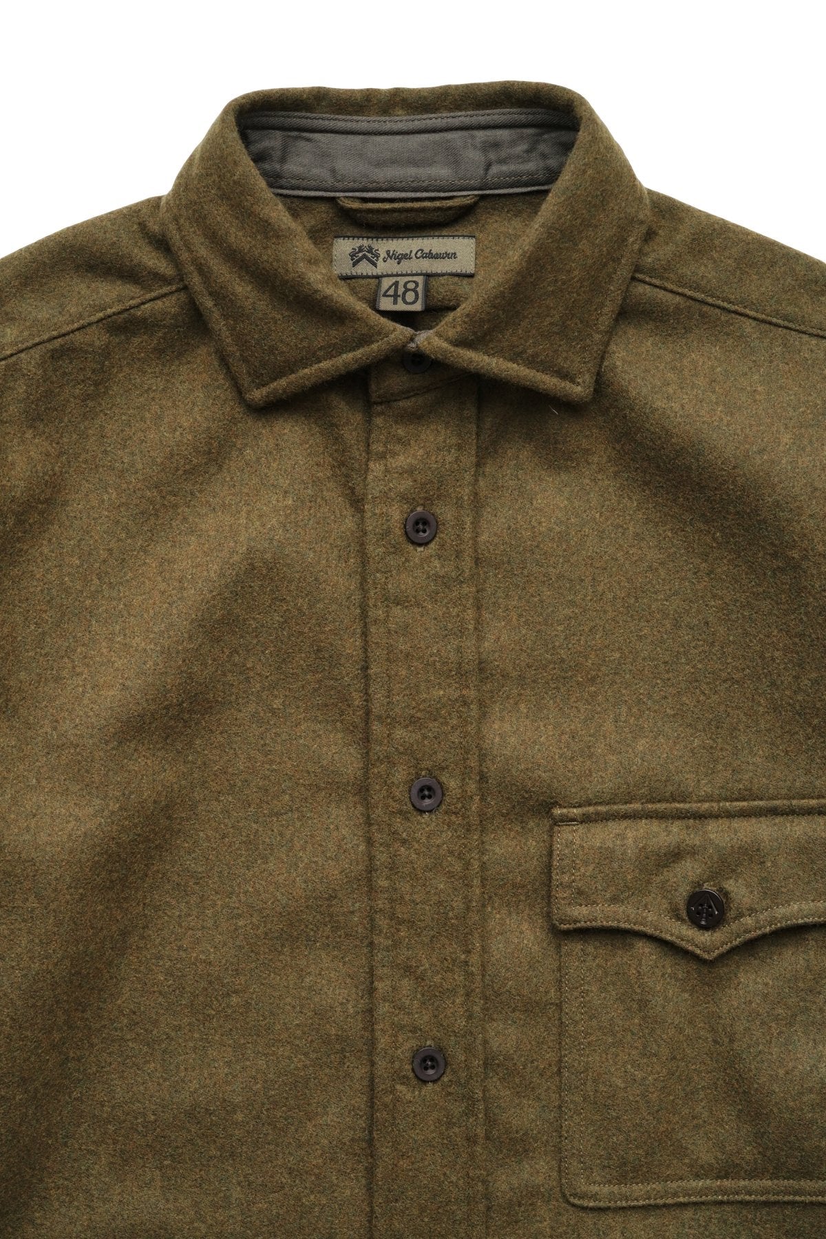 Nigel Cabourn - MODIFIED CPO SH - WASHABLE WOOL - GREEN