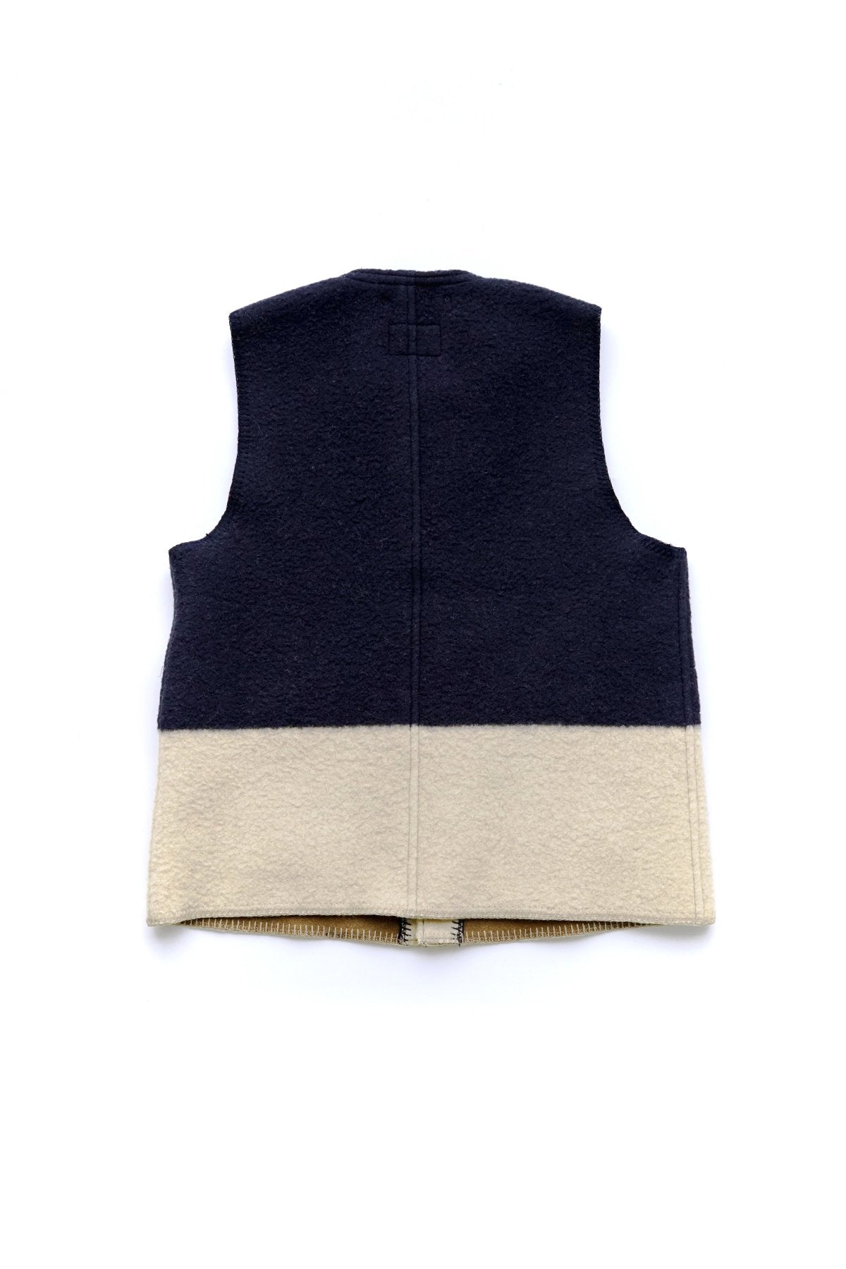 Nigel Cabourn - BLANKET JERKIN VEST - ONE STRIPE - IVORY