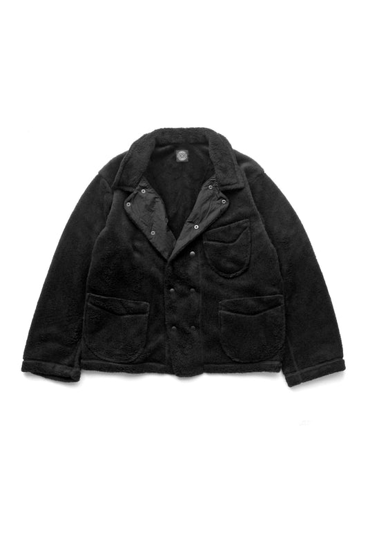 Porter Classic - FLEECE FRENCH JACKET - BLACK