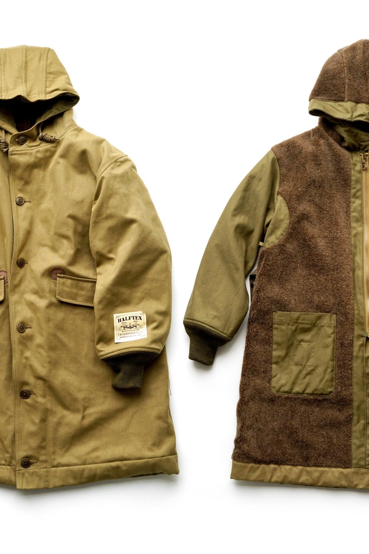 Nigel Cabourn - N-2 DECK Rev COAT - HALFTEX KHAKI