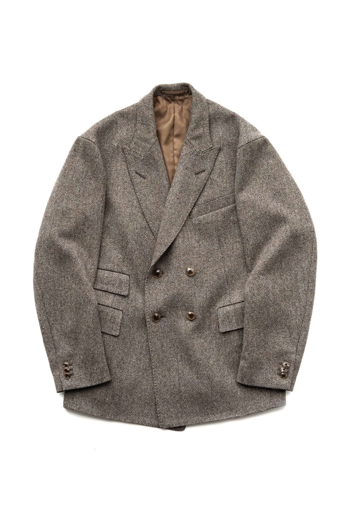 OLD JOE - DOUBLE-BREASTED SWING JACKET -  FANCY HERRINGBONE