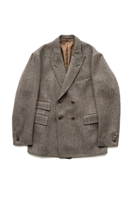 OLD JOE - DOUBLE-BREASTED SWING JACKET -  FANCY HERRINGBONE