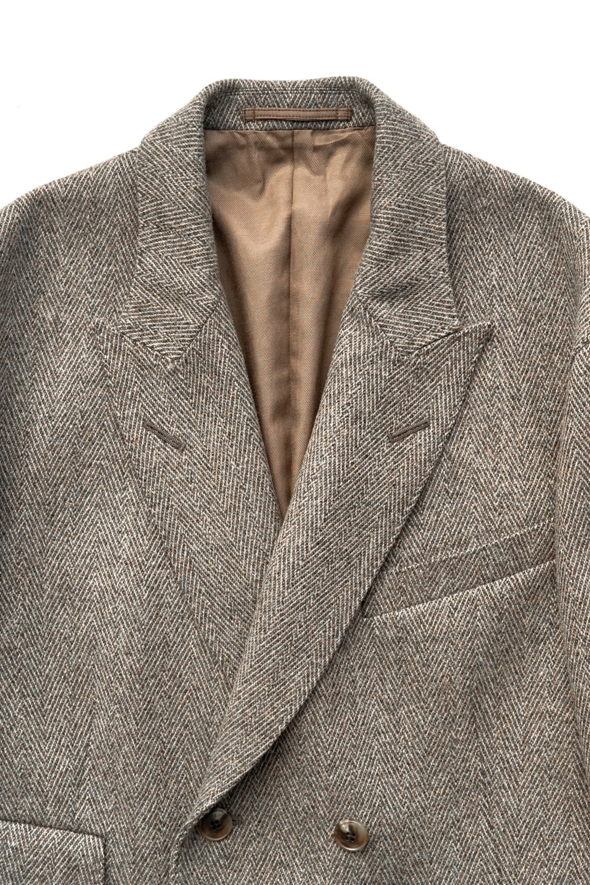 OLD JOE - DOUBLE-BREASTED SWING JACKET -  FANCY HERRINGBONE