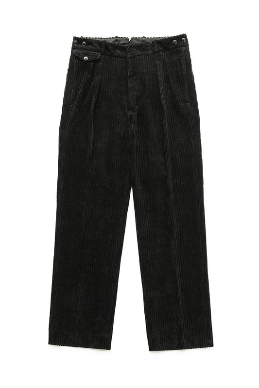 OLD JOE ★★★ - EXCLUSIVE DOUBLE-PLEATED DRAPE TROUSER - BLACK