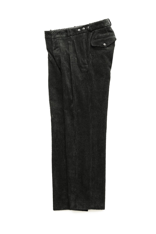 OLD JOE ★★★ - EXCLUSIVE DOUBLE-PLEATED DRAPE TROUSER - BLACK