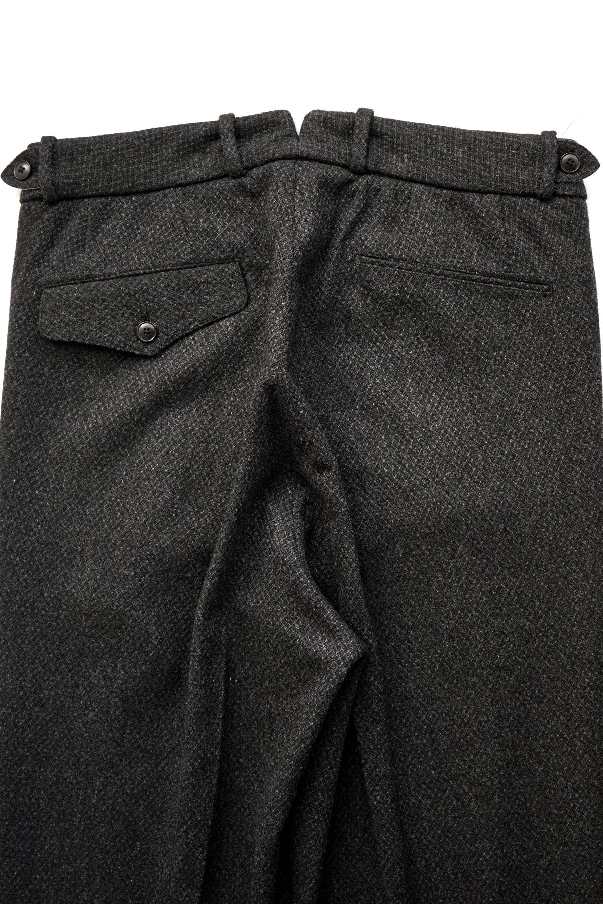 OLD JOE - DOUBLE-PLEATED DRAPE TROUSER - DIAMOND WEAVE