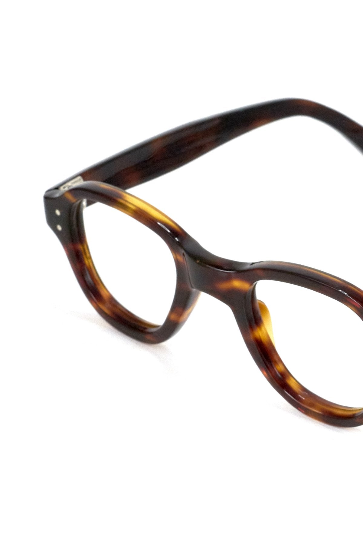 1950s HAND MADE BRITISH VINTAGE EYEWEAR AMBER - OPT-571