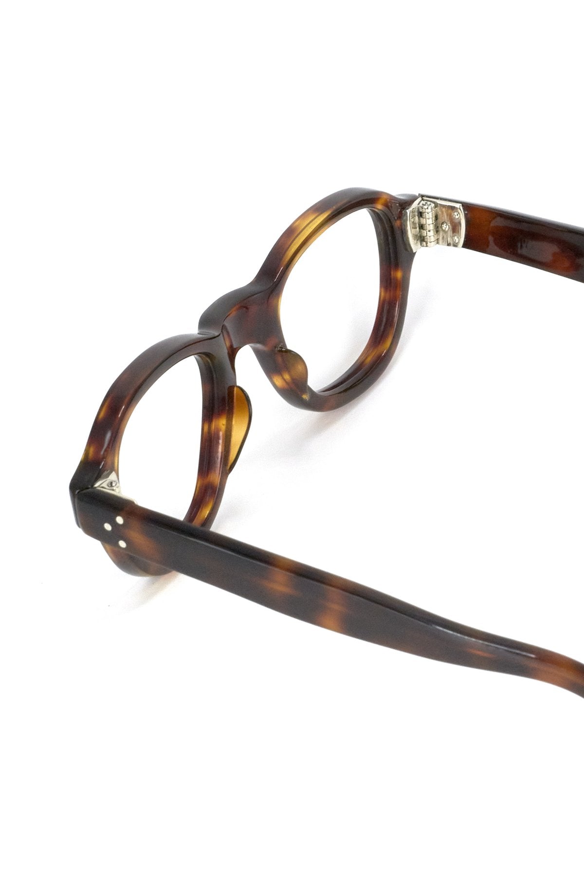 1950s HAND MADE BRITISH VINTAGE EYEWEAR AMBER - OPT-571