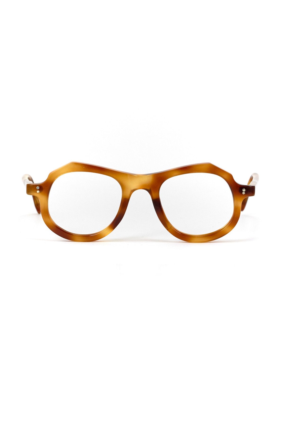 1950s HAND MADE  FRANCE VINTAGE EYEGLASS AMBER - OPT-580