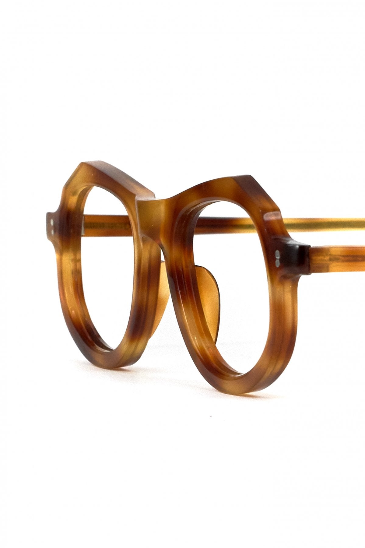 1950s HAND MADE  FRANCE VINTAGE EYEGLASS AMBER - OPT-580