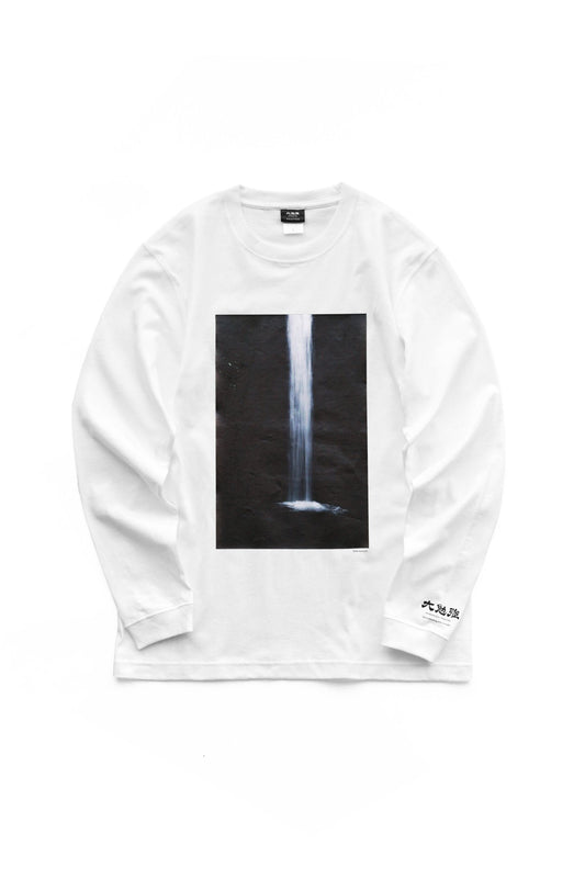 大勉強 DAIBENKYO  by PHAETON | Long Sleeve T-SHIRTS 滝 Photo Rinko Kawauchi - WHITE