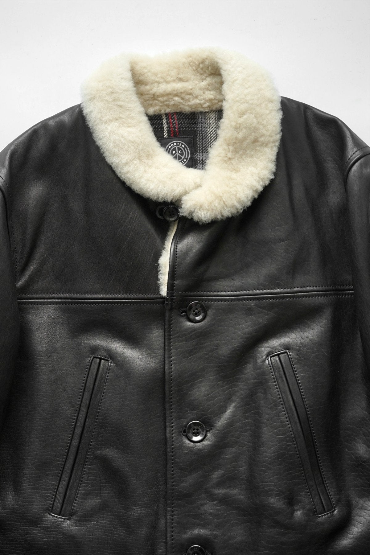 Porter Classic ★★★ - H/W CUSTOM HORSE LEATHER CAR COAT - BLACK