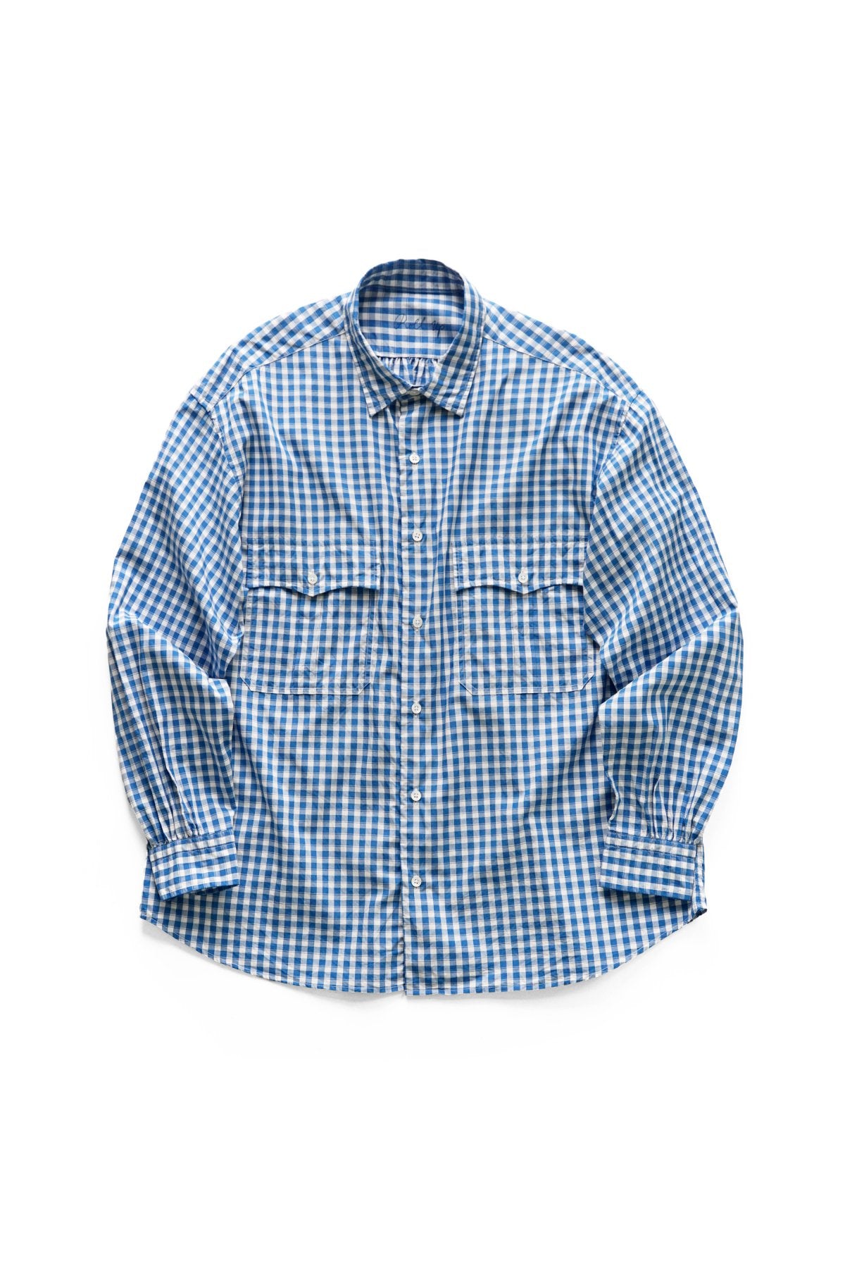 Porter Classic - ROLL UP GINGHAM CHECK SHIRT - BLUE