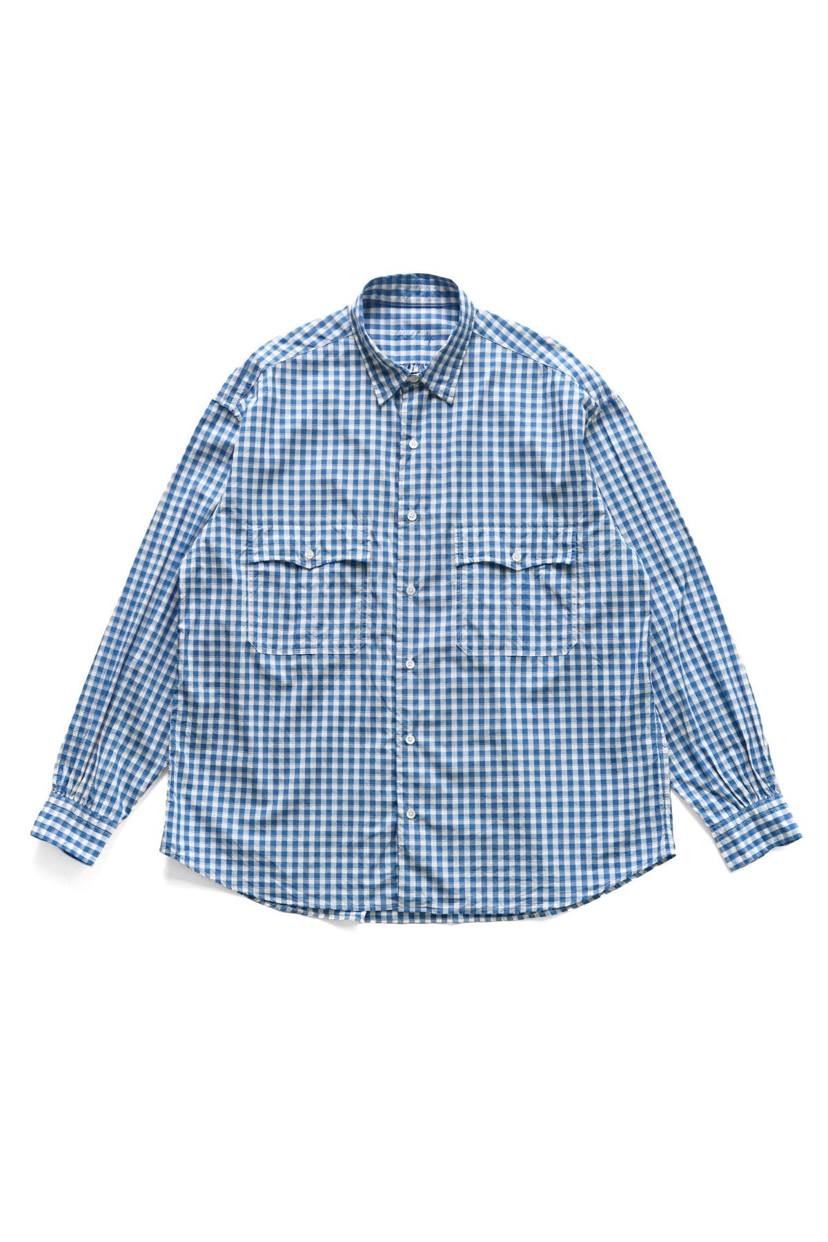 Porter Classic - ROLL UP GINGHAM CHECK SHIRT - BLUE