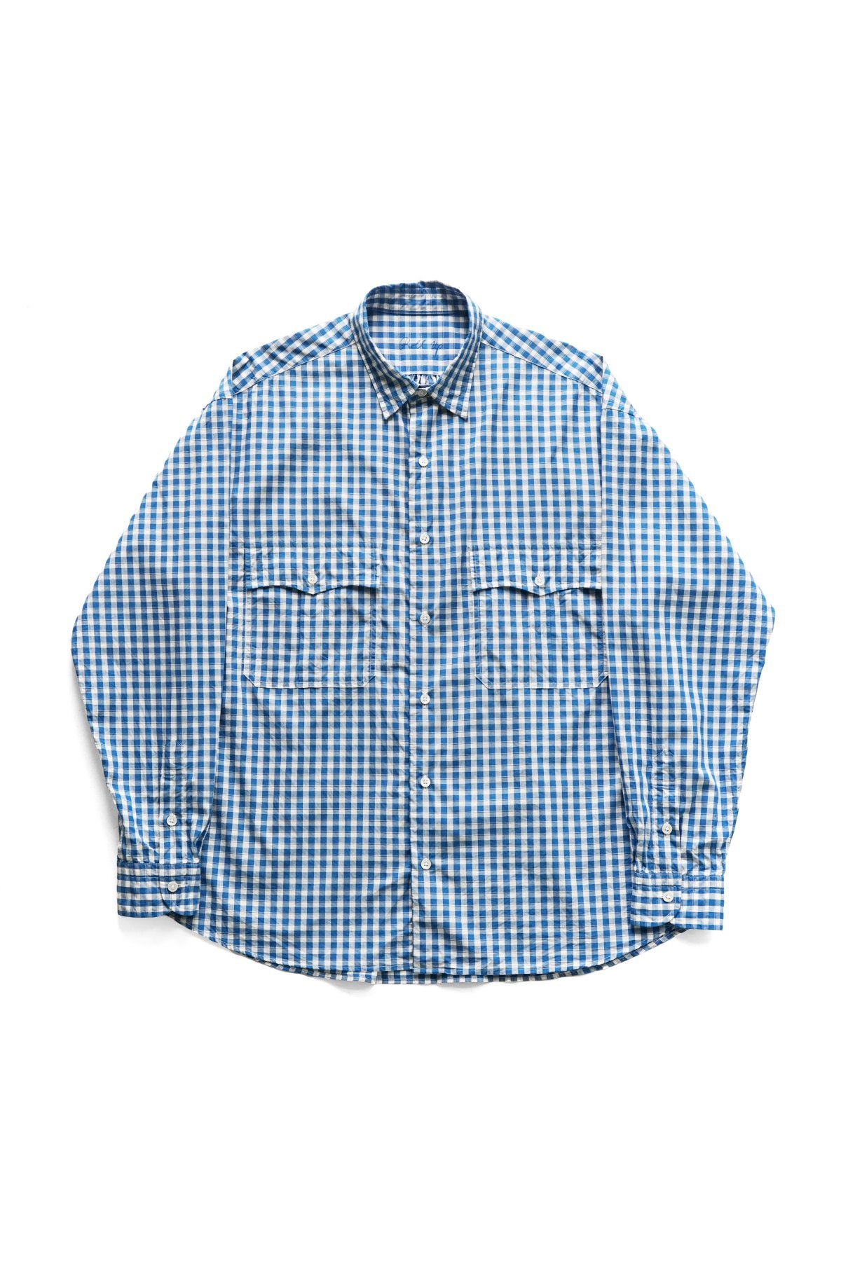 Porter Classic - ROLL UP GINGHAM CHECK SHIRT - BLUE