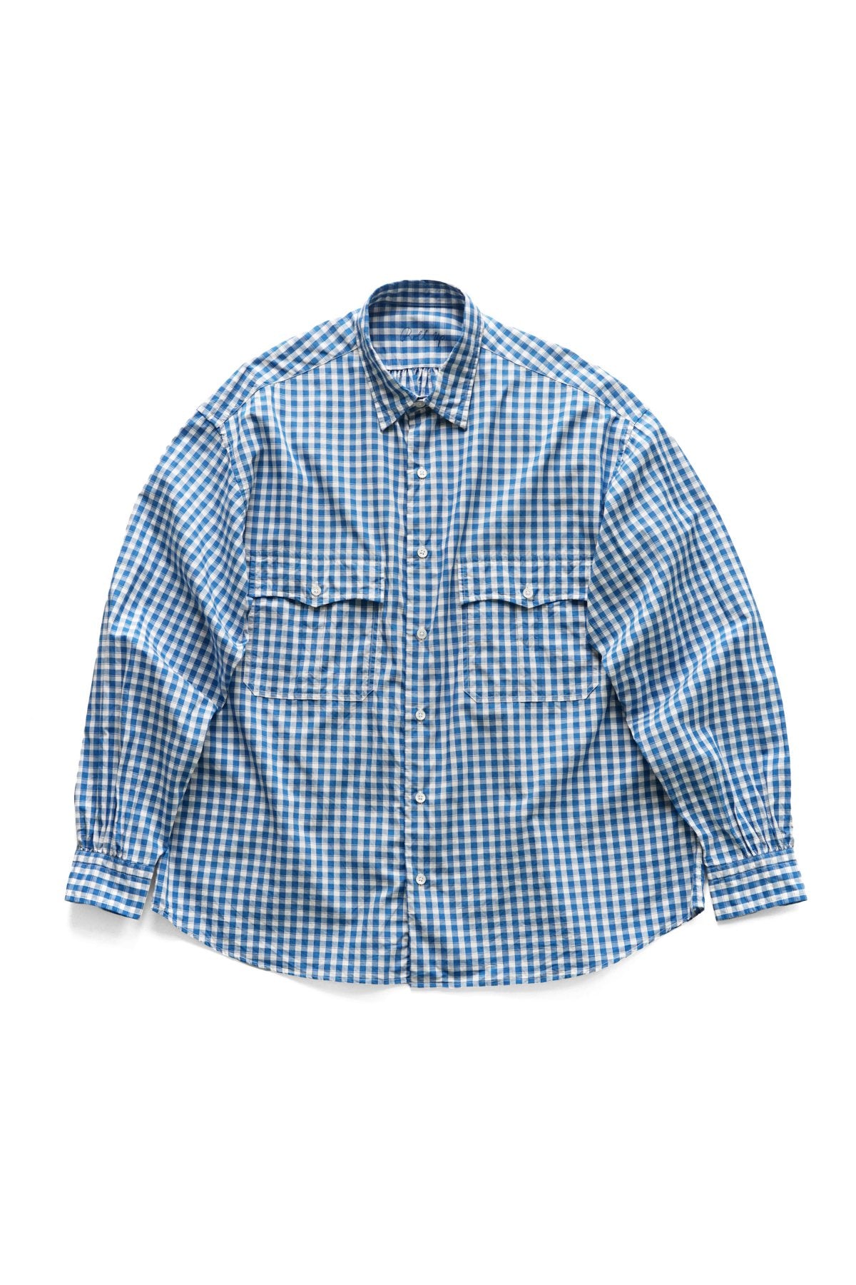 Porter Classic - ROLL UP GINGHAM CHECK SHIRT - BLUE