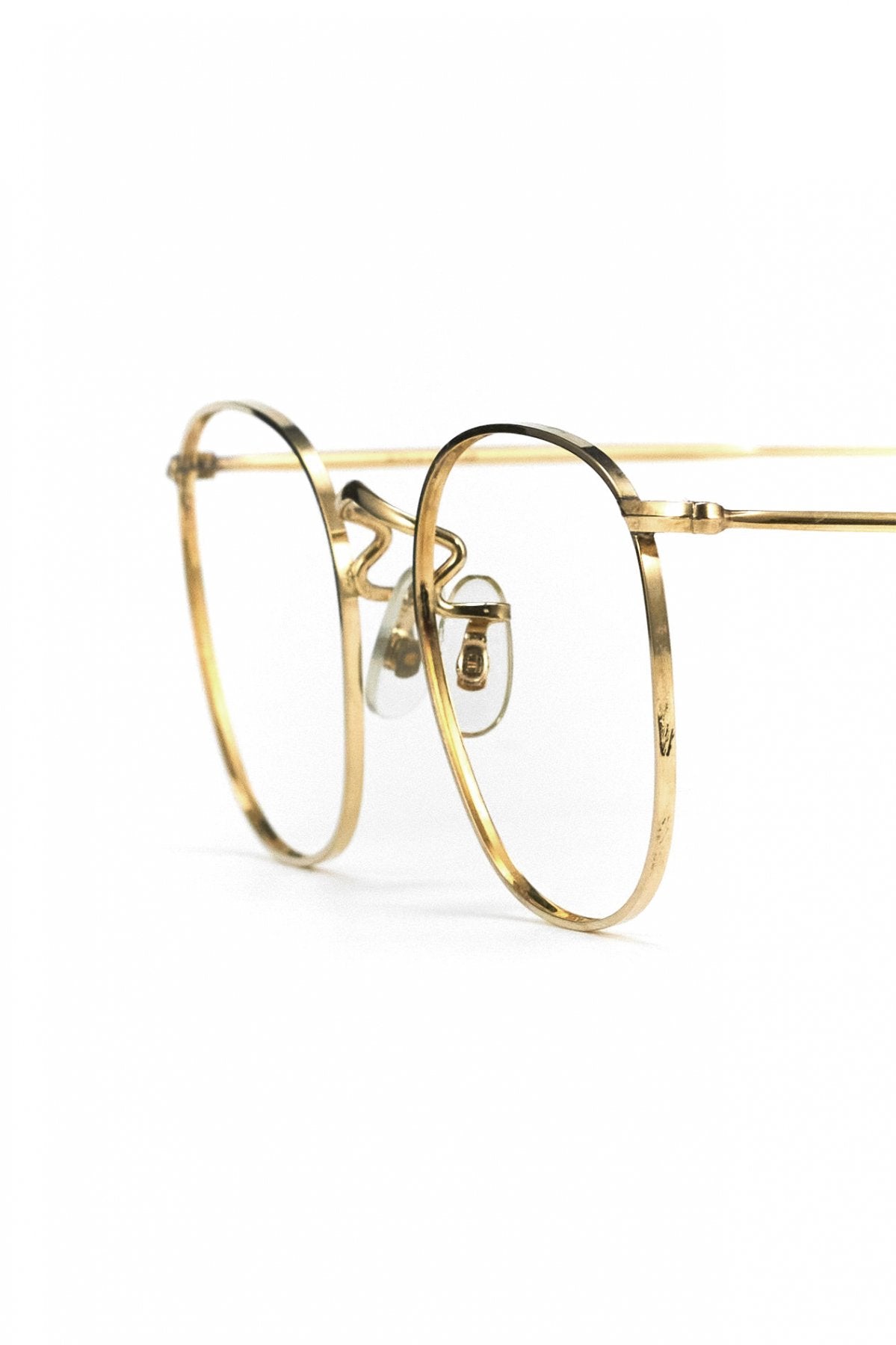 1960s ALGHA BRITISH VINTAGE EYEWEAR METAL WELLINGTON - OPT-600