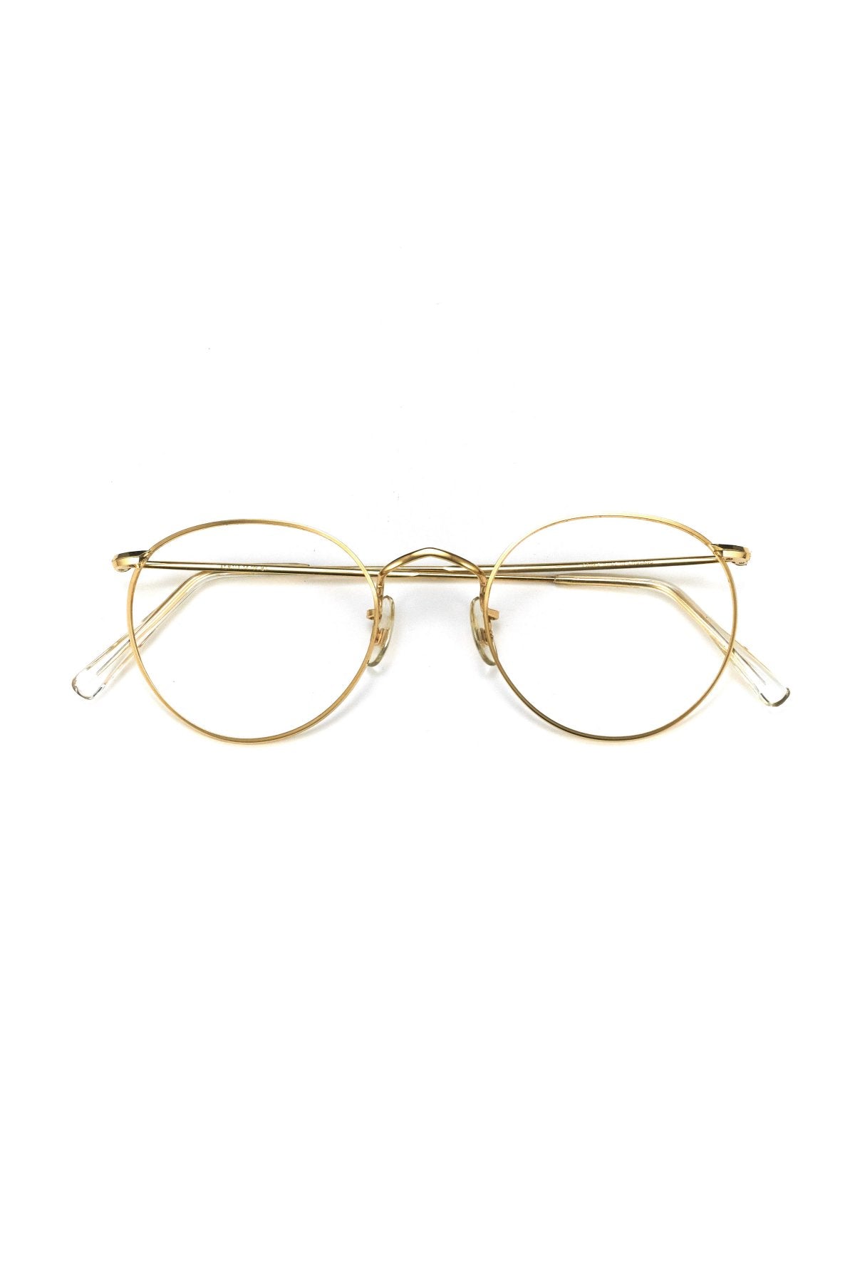 1960s ALGHA BRITISH VINTAGE EYEWEAR METAL ROUND- OPT-602